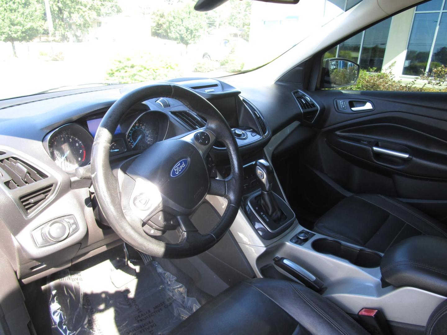 2013 Green /Black / Leather Ford Escape SEL FWD (1FMCU0HX4DU) with an 1.6L L4 DOHC 16V engine, 6-Speed Automatic transmission, located at 1814 Albert Pike Road, Hot Springs, AR, 71913, (501) 623-1717, 34.494228, -93.094070 - Photo#6