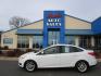 2017 WHITE /Gray / Cloth Ford Focus SE Sedan (1FADP3F28HL) with an 2.0L L4 DOHC 16V engine, located at 1814 Albert Pike Road, Hot Springs, AR, 71913, (501) 623-1717, 34.494228, -93.094070 - Photo#0