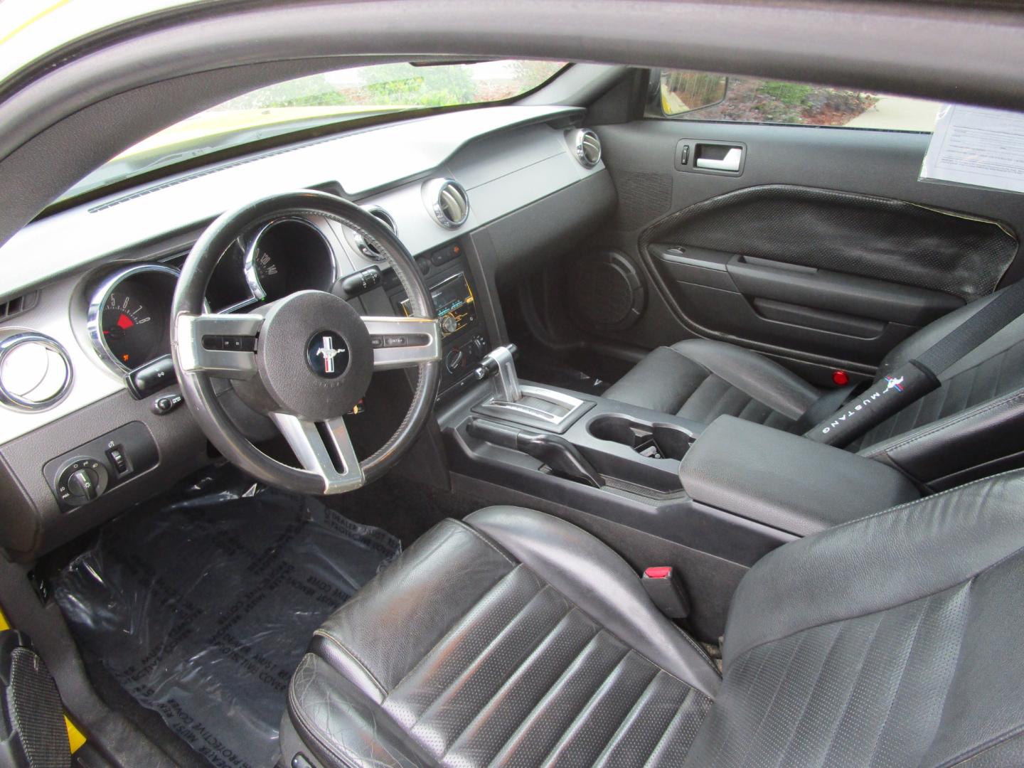 2006 Yellow /Black / Leather Ford Mustang GT Deluxe Coupe (1ZVFT82HX65) with an 4.6L V8 SOHC 24V engine, located at 1814 Albert Pike Road, Hot Springs, AR, 71913, (501) 623-1717, 34.494228, -93.094070 - GT! SHALL WE SAY ANYMORE? - Photo#5