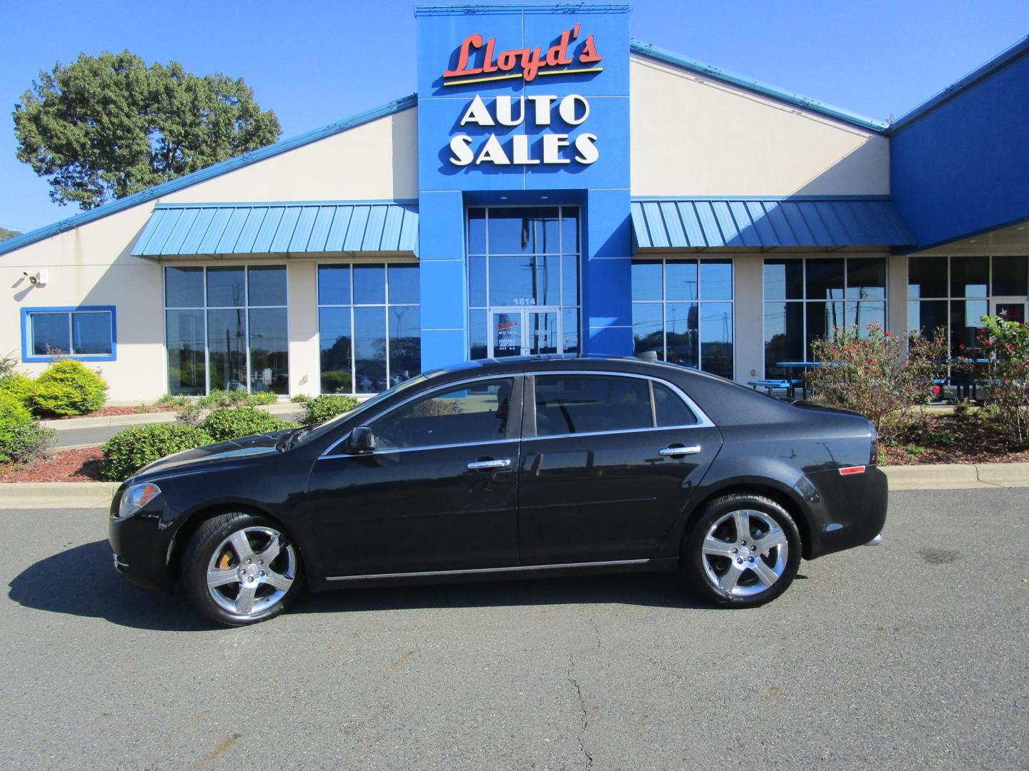 2012 BLACK /Black/Cloth Chevrolet Malibu (1G1ZF5E72CF) , located at 1814 Albert Pike Road, Hot Springs, AR, 71913, (501) 623-1717, 34.494228, -93.094070 - Photo#0