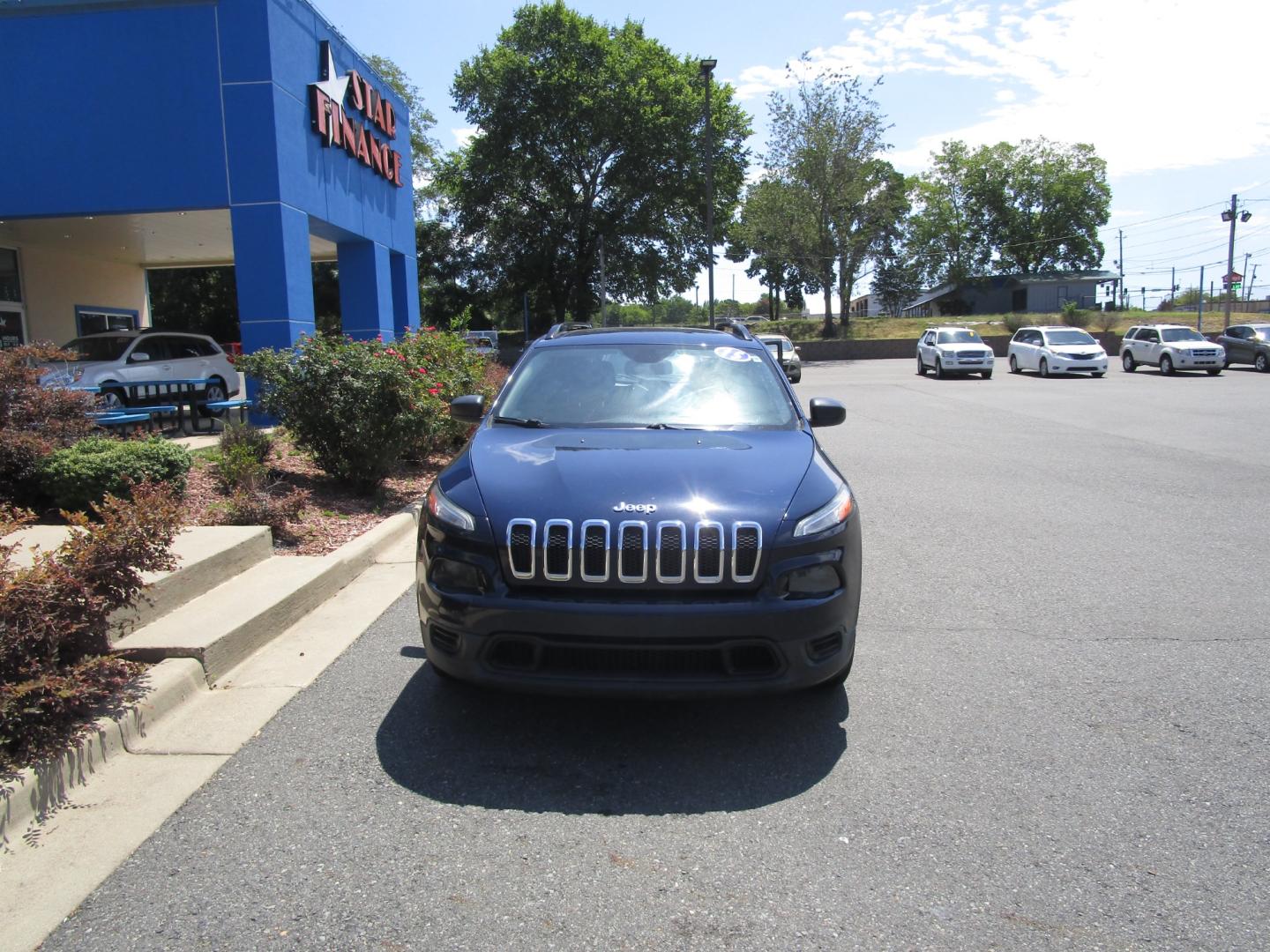 2015 Blue /Gray / Cloth Jeep Cherokee Sport FWD (1C4PJLAB2FW) with an 2.4L L4 DOHC 16V engine, 9-Speed Automatic transmission, located at 1814 Albert Pike Road, Hot Springs, AR, 71913, (501) 623-1717, 34.494228, -93.094070 - This 2015 Jeep Cherokee Sport is in great condition. FWD 2.4L 4 cylinder 16v engine 9 speed automatic. Standard features include: anti-lock 4-wheel disc brakes. Keyless entry with panic alarm. Electronic roll mitigation. All speed traction control. Brake stability control. Hill start assist. T - Photo#1