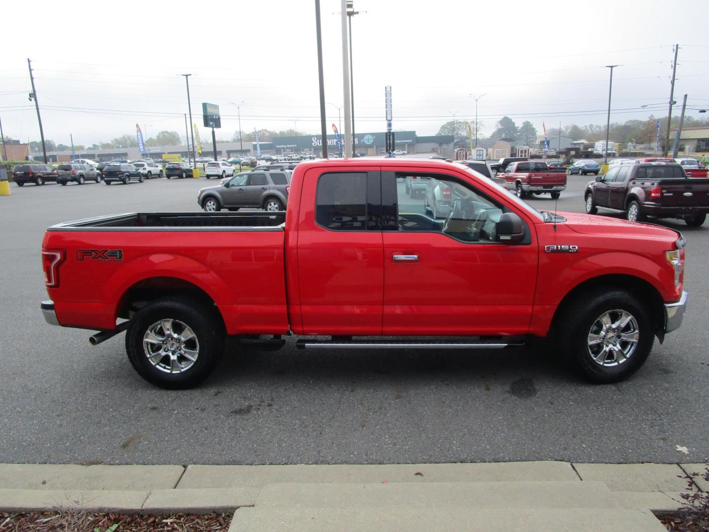 2015 RED /TAN Ford F-150 Lariat SuperCab 6.5-ft. Bed 4WD (1FTFX1EF7FK) with an 5.0L V8 engine, 6-Speed Automatic transmission, located at 1814 Albert Pike Road, Hot Springs, AR, 71913, (501) 623-1717, 34.494228, -93.094070 - Photo#2