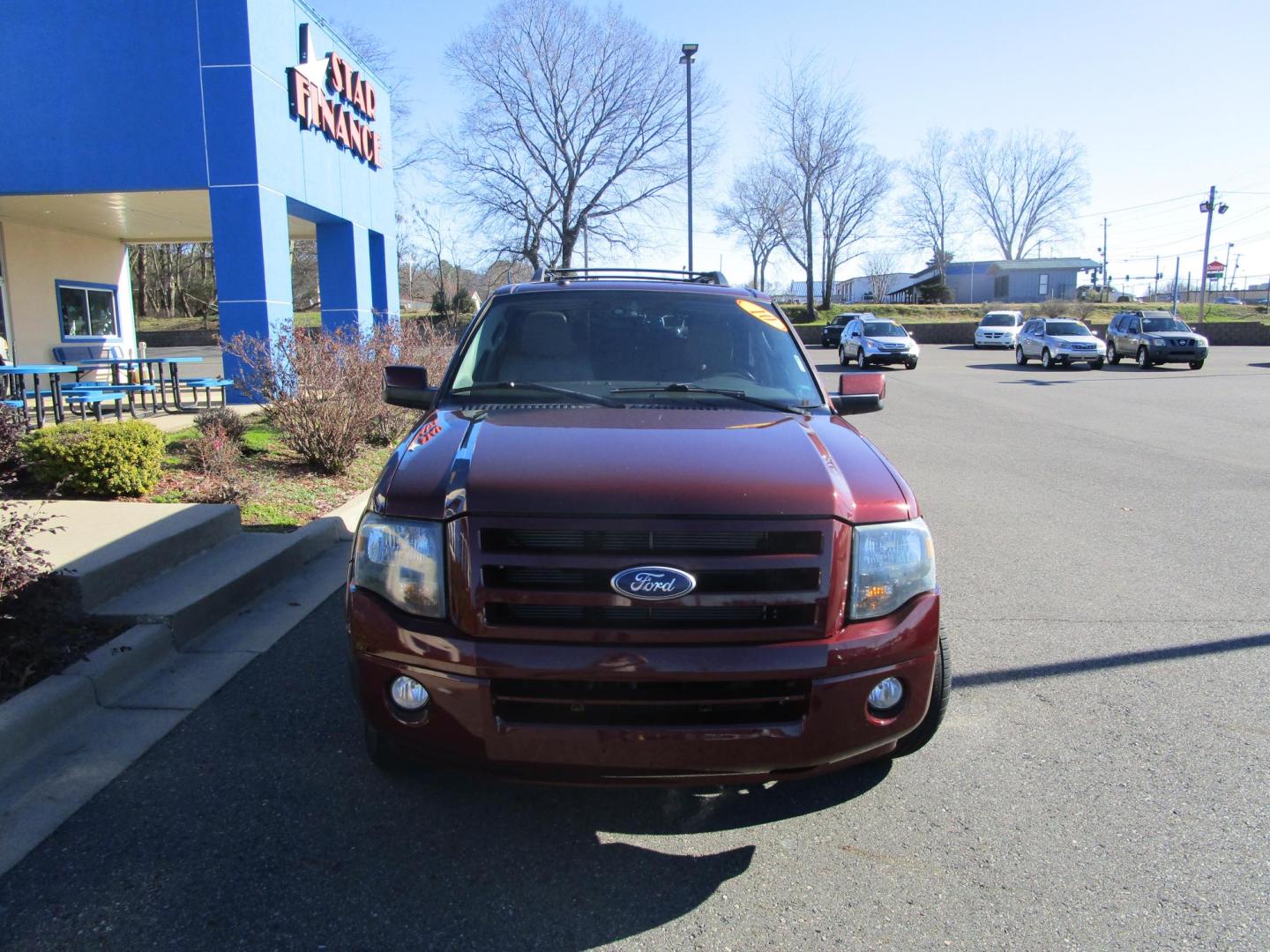 2010 MAROON /Tan / Leather Ford Expedition Limited 2WD (1FMJU1K52AE) with an 5.4L V8 SOHC 16V engine, 6-Speed Automatic transmission, located at 1814 Albert Pike Road, Hot Springs, AR, 71913, (501) 623-1717, 34.494228, -93.094070 - 3RD ROW SEATING SUNROOF - Photo#1